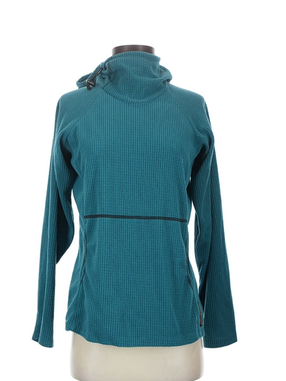 Melanzana Micro Grid Hoodie Teal Small